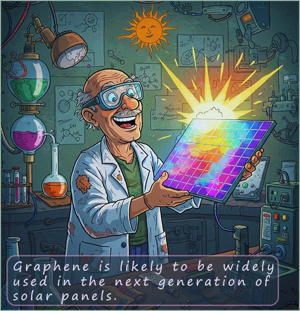 Image shows that graphene is likely to be used in the next generation of solar panels.